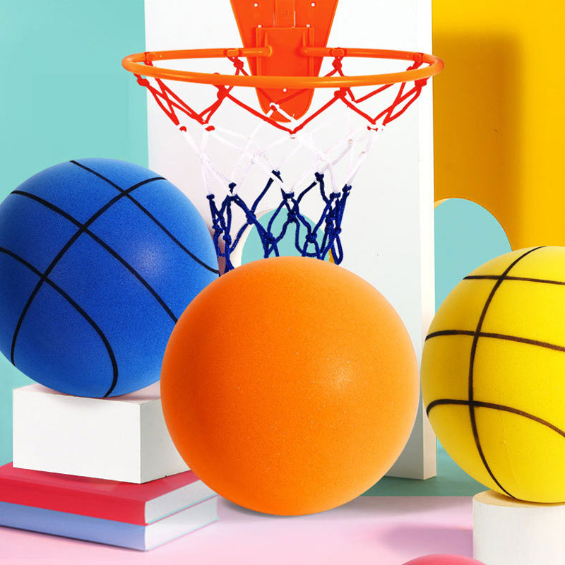 Støjsvag basketball af PU-skum til børn – Silento