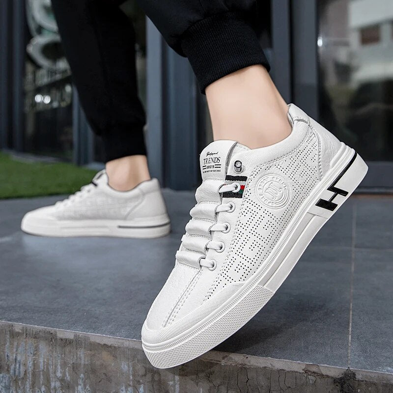 Men's Sneakers Made of Perforated Leather with Lightweight Construction – Ethan
