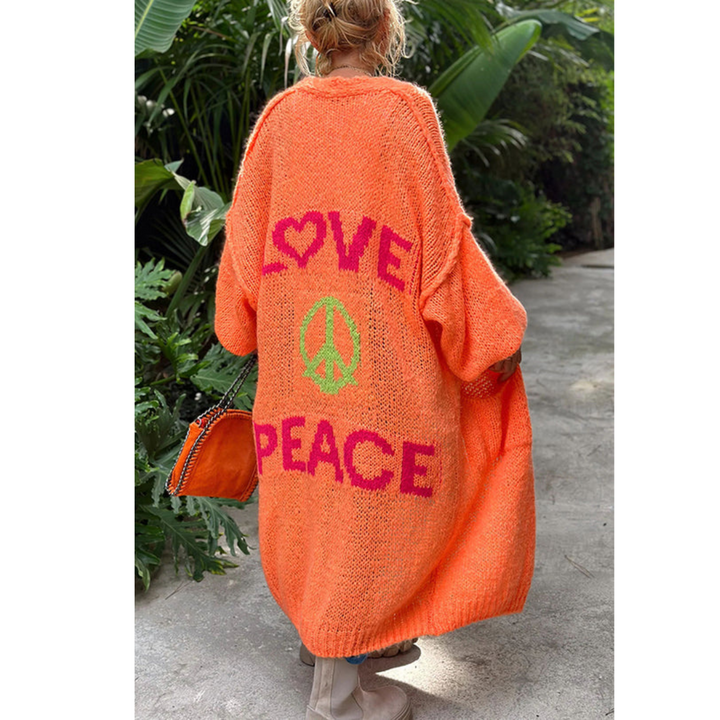 Chaqueta de punto larga de moda - Sofía