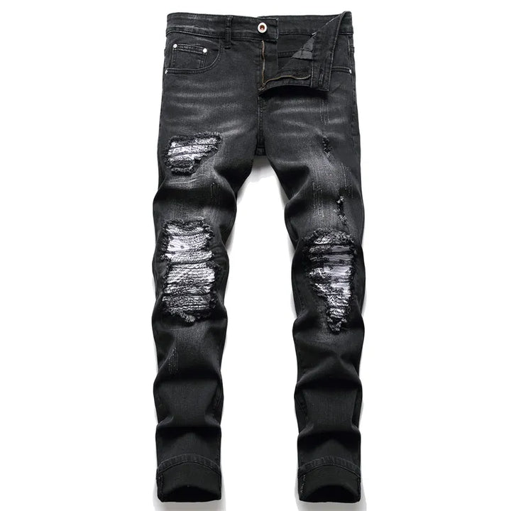 Vaqueros rasgados de moda para hombre - Jaxon