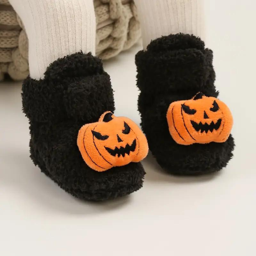 Children's Halloween Slippers with Cartoon Print – SpookySteps