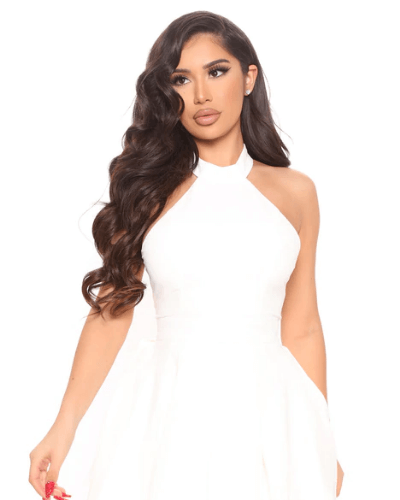 Vestido de verano elegante para mujer con cuello halter – Malia