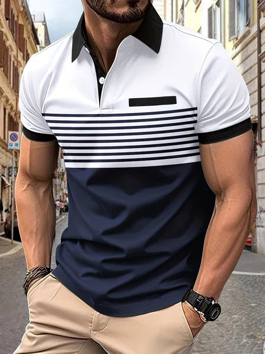 Stripete sommerpolo for menn – Damian