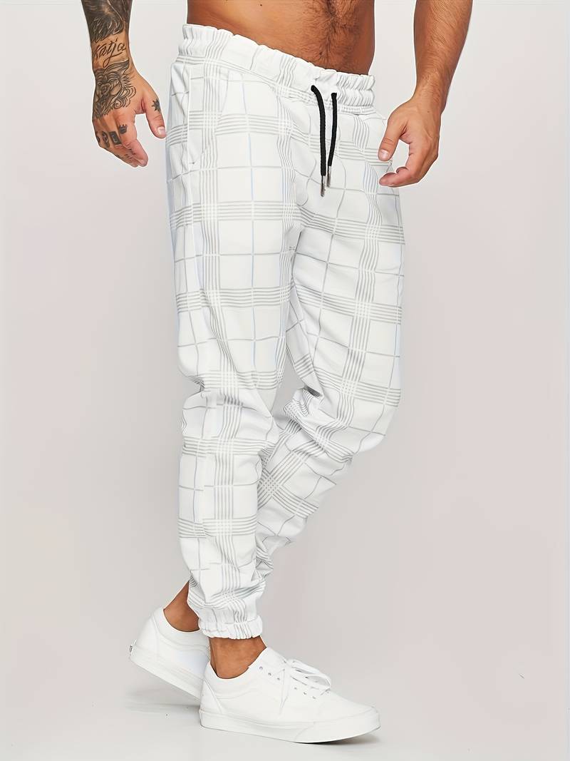 Pantalones deportivos de hombre a cuadros – Edición de otoño Elian