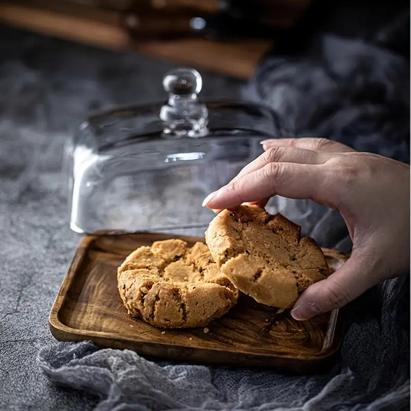 Butter dish made of wood and glass – ButterElegance