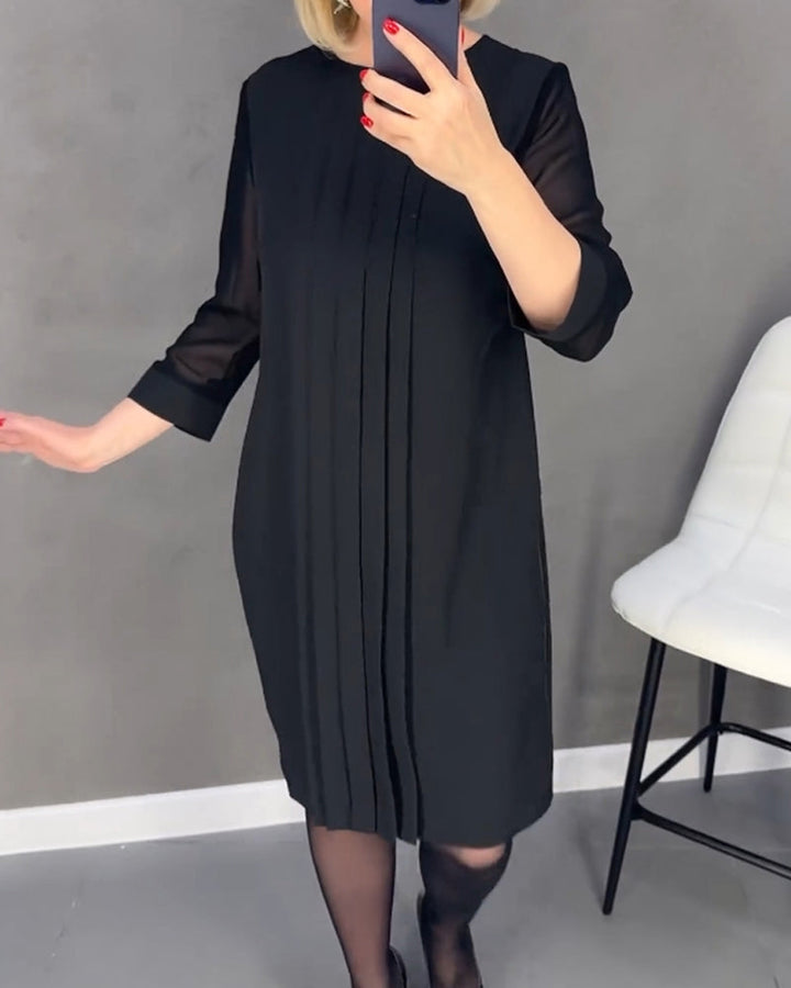 Elegant skiftkjole med mesh-detaljer – Gabrielle