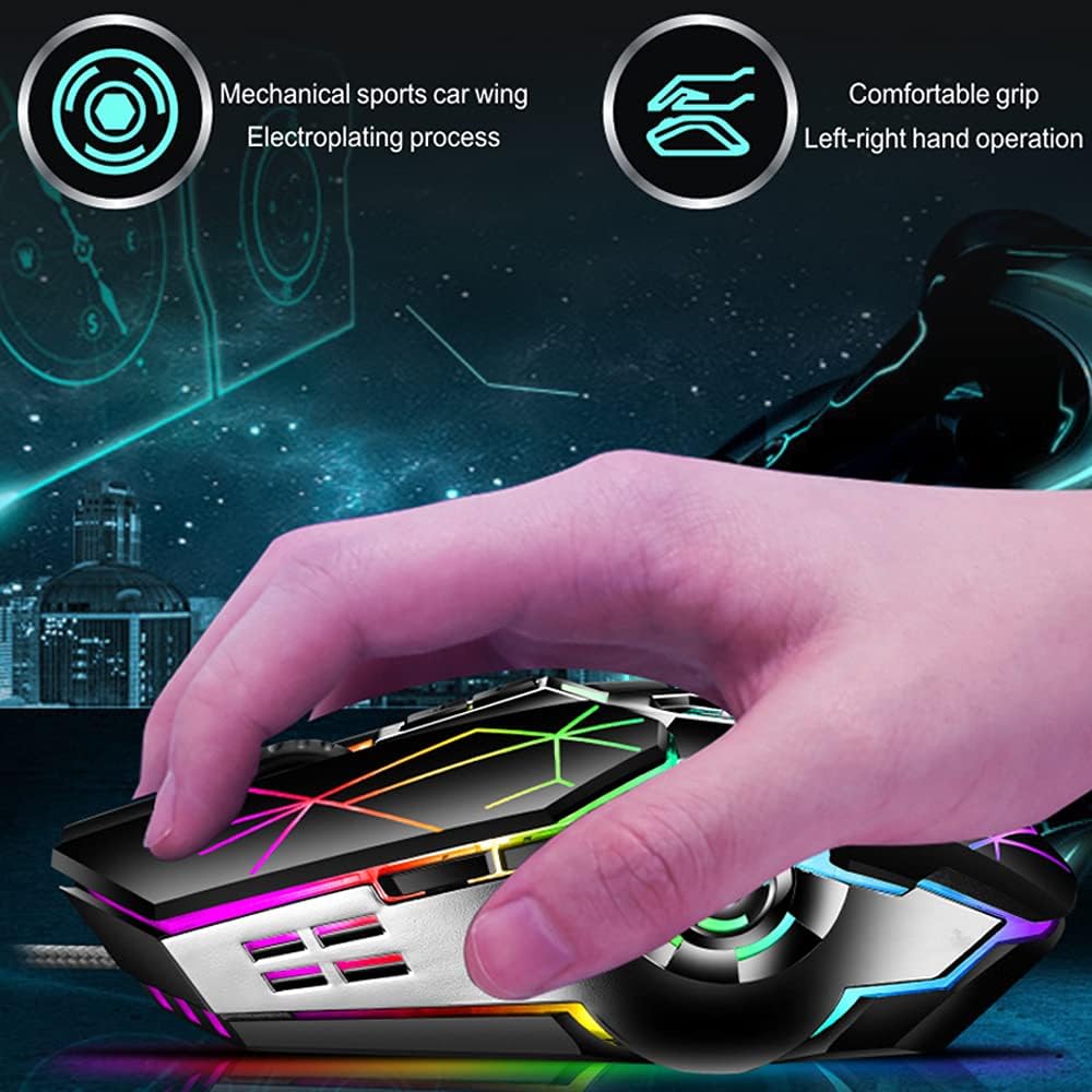 Teclado mecánico para juegos de 87 teclas con retroiluminación RGB y interruptores azules