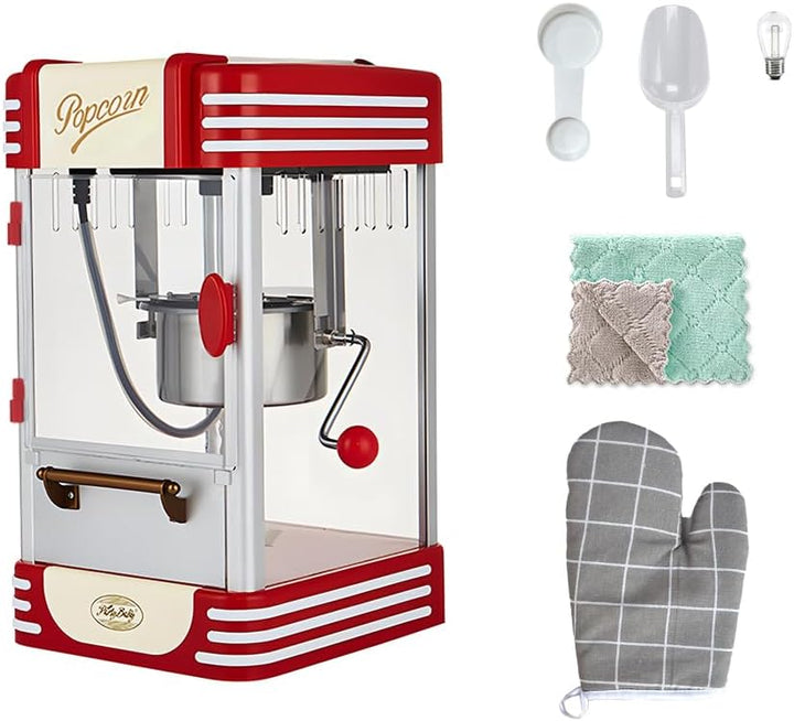 Retro rojo máquina eléctrica de palomitas de maíz de mesa con temporizador – Calvano