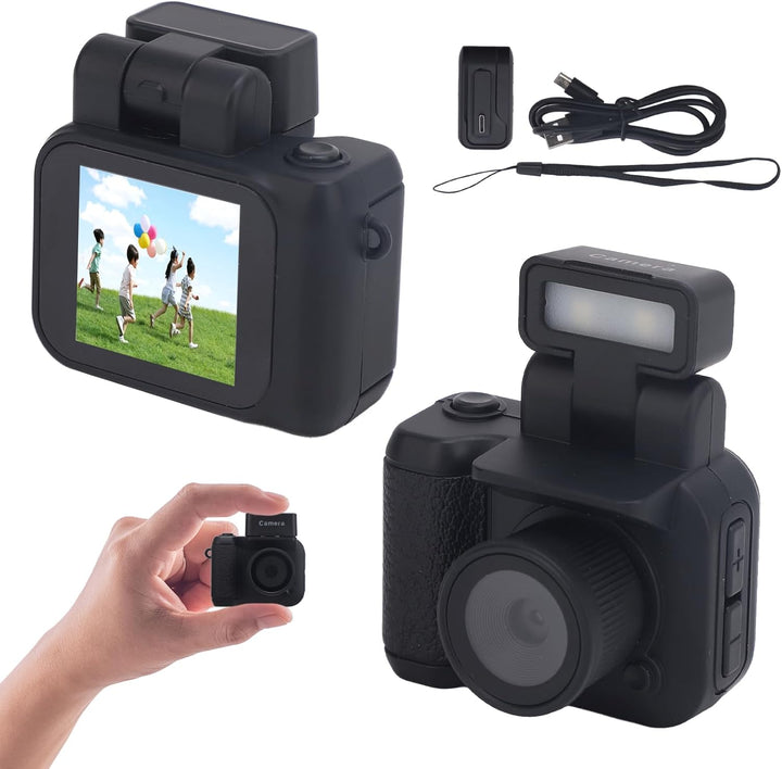 Mini keychain digital camera with 1080P video and retro design – Rivoma