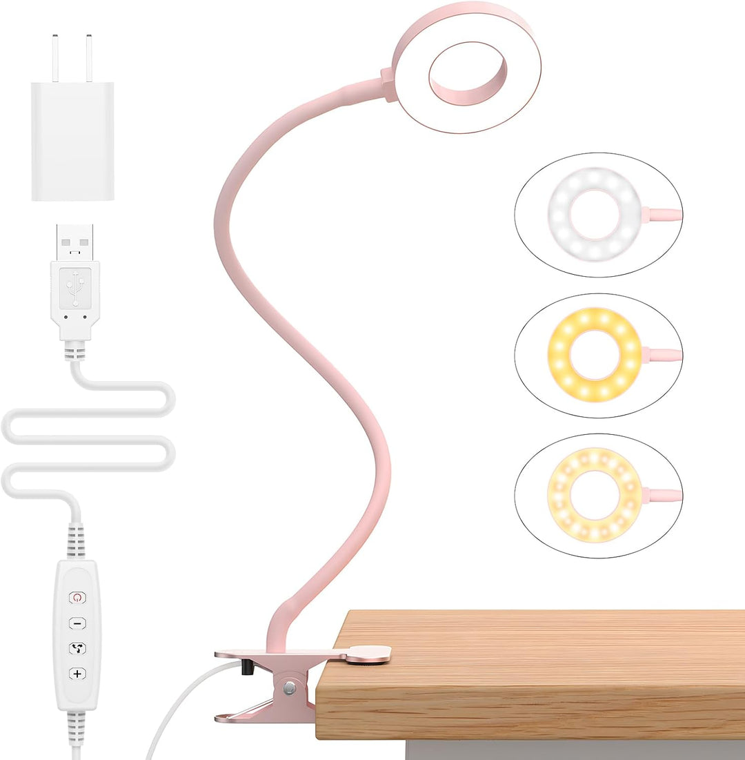 3 Color Modes LED Desk Clamp Lamp with Flexible Gooseneck – Selvara (1+1 FREE)