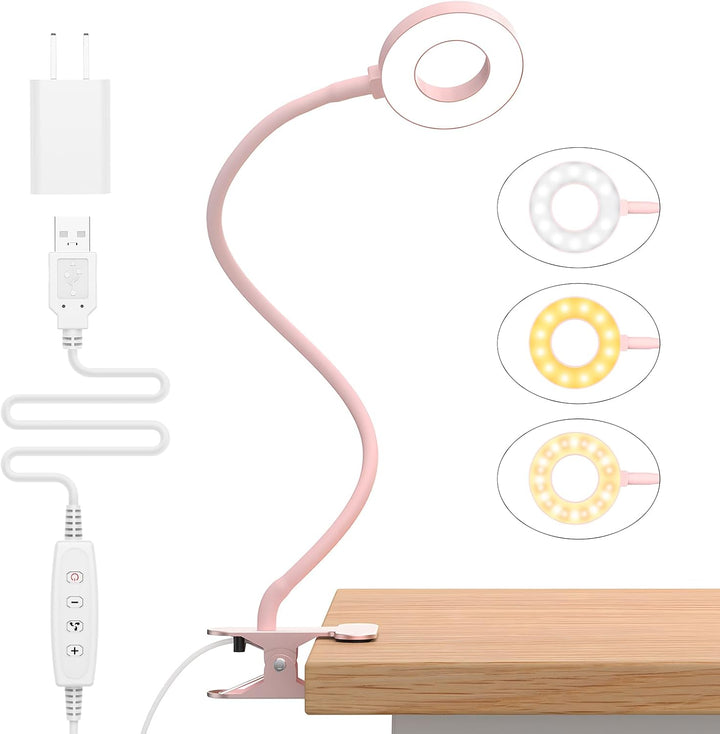3 Color Modes LED Desk Clamp Lamp with Flexible Gooseneck – Selvara (1+1 FREE)