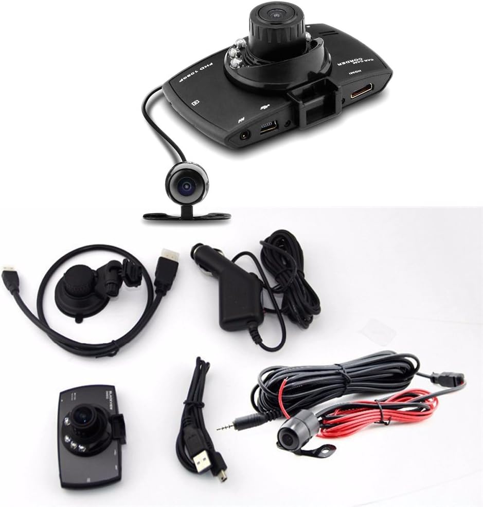 Dual-linse bilradio DVR G30 2,7" LCD Full HD 1080P med G-sensor