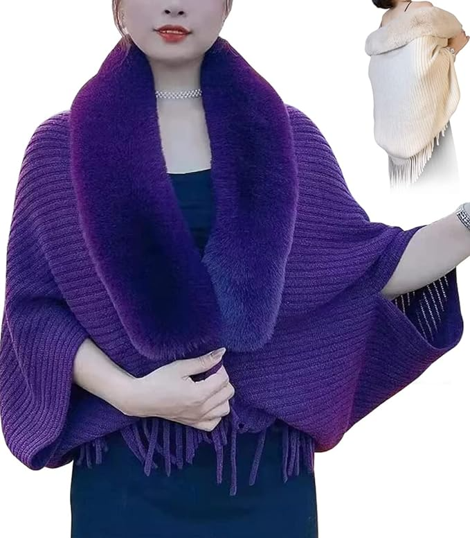 Women's Vest Louise – With Luxurious Faux Fur Collar | One Size