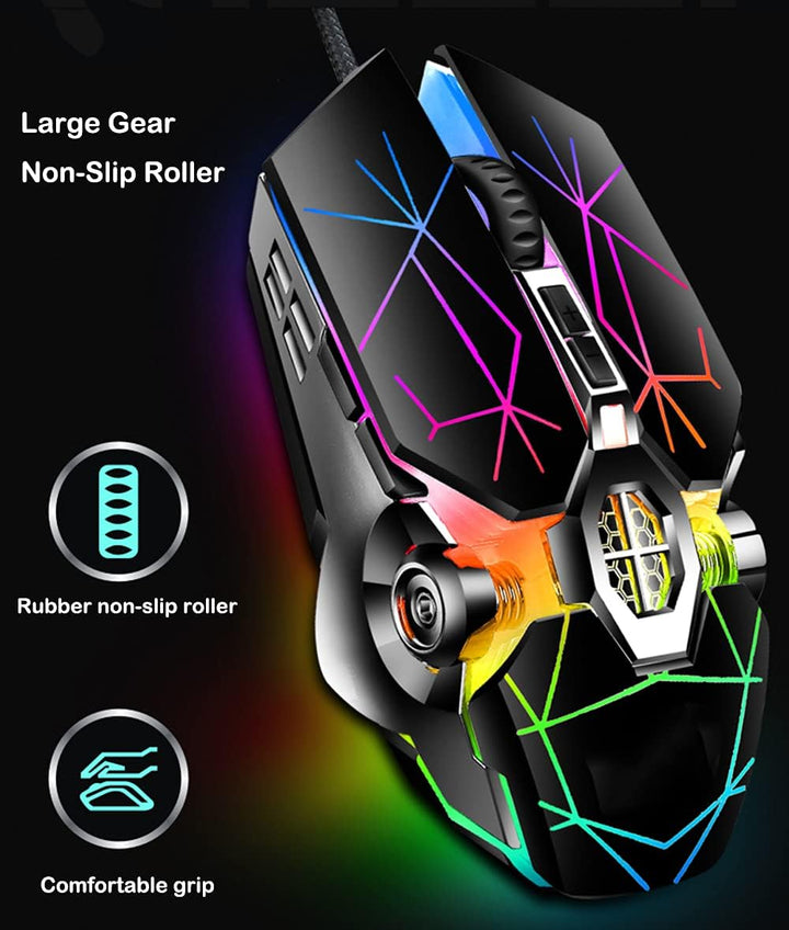 Teclado mecánico para juegos de 87 teclas con retroiluminación RGB y interruptores azules