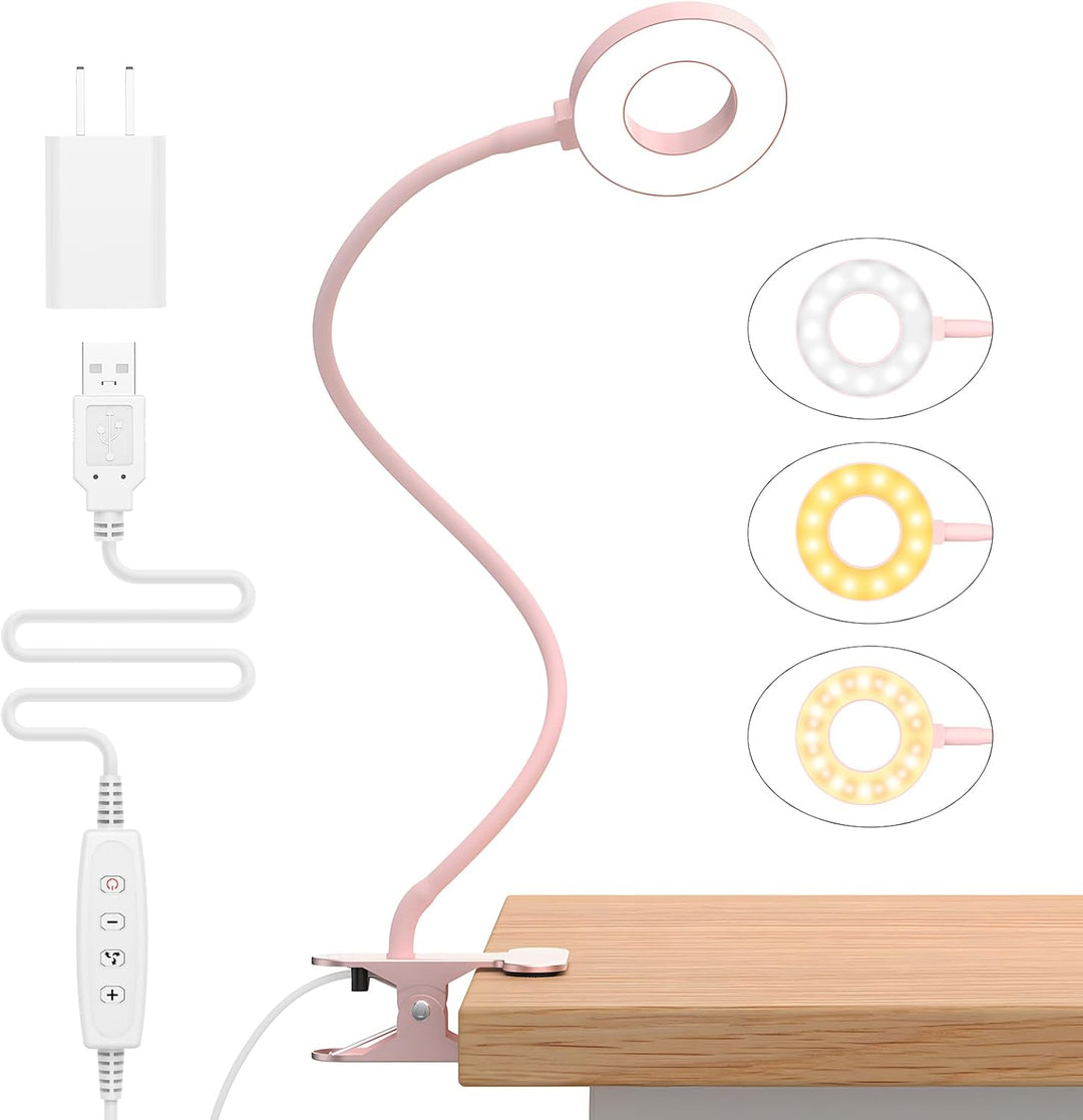 3 Color Modes LED Desk Clamp Lamp with Flexible Gooseneck – Selvara (1+1 FREE)