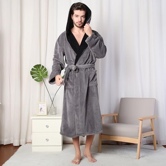Luxury Men's Bathrobe with Hood - Lars