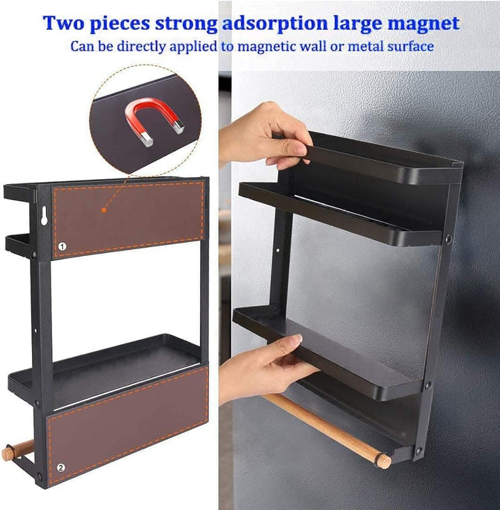 Magnetic Refrigerator Spice Rack with Paper Towel Holder – Oryden