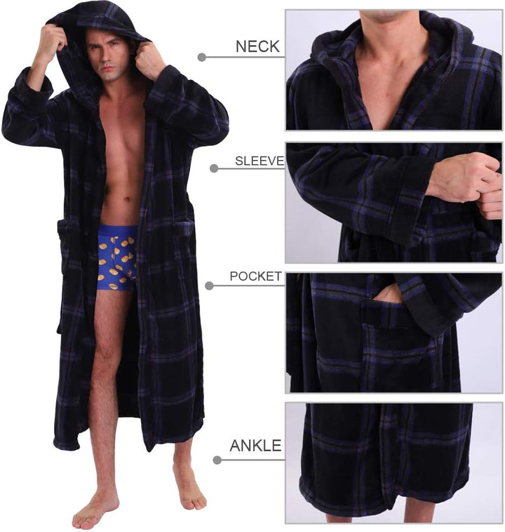 Luxury Men's Bathrobe with Hood - Lars
