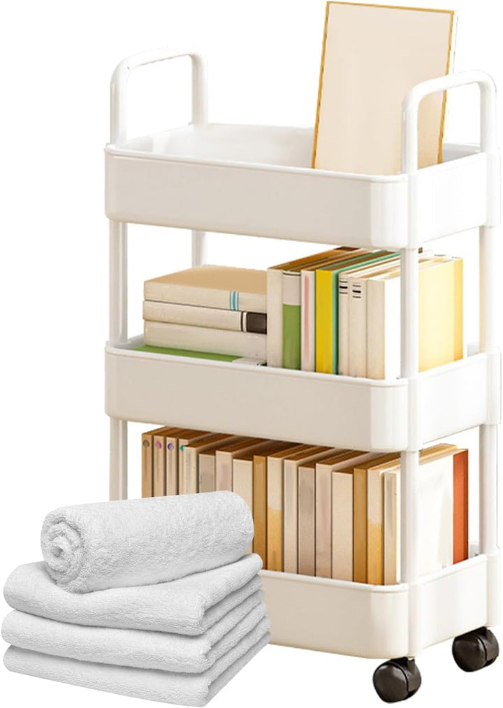Rolling serving cart with wheels and handle – Veyora