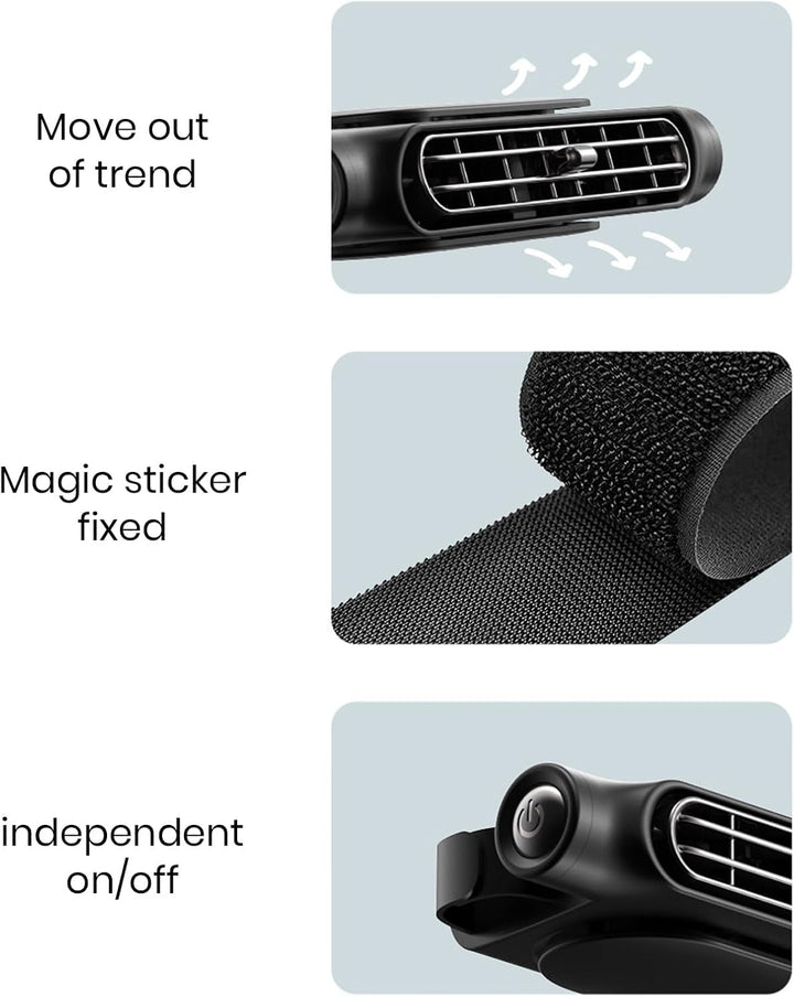 3 Geschwindigkeiten USB Auto Kühlventilator & Kopfstützenhalter – AutoBreeze