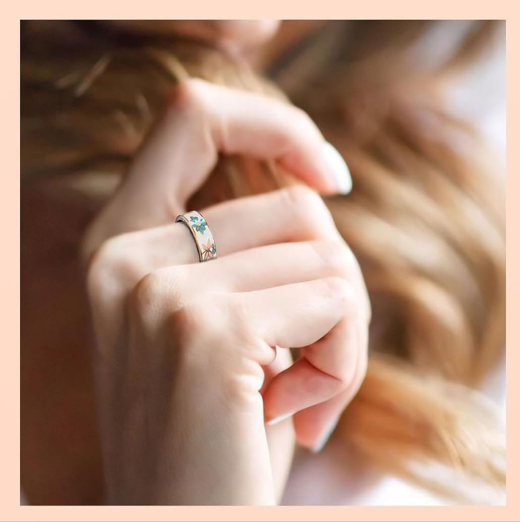 Smart Enamel Wellness Ring – Fitness- und Schlaftracker für iOS & Android – Aurina