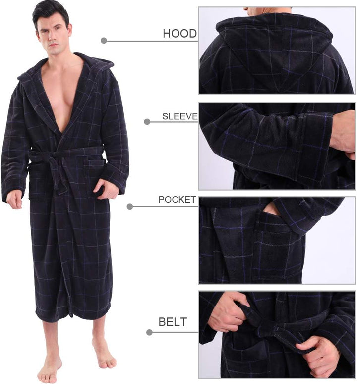 Luxury Men's Bathrobe with Hood - Lars