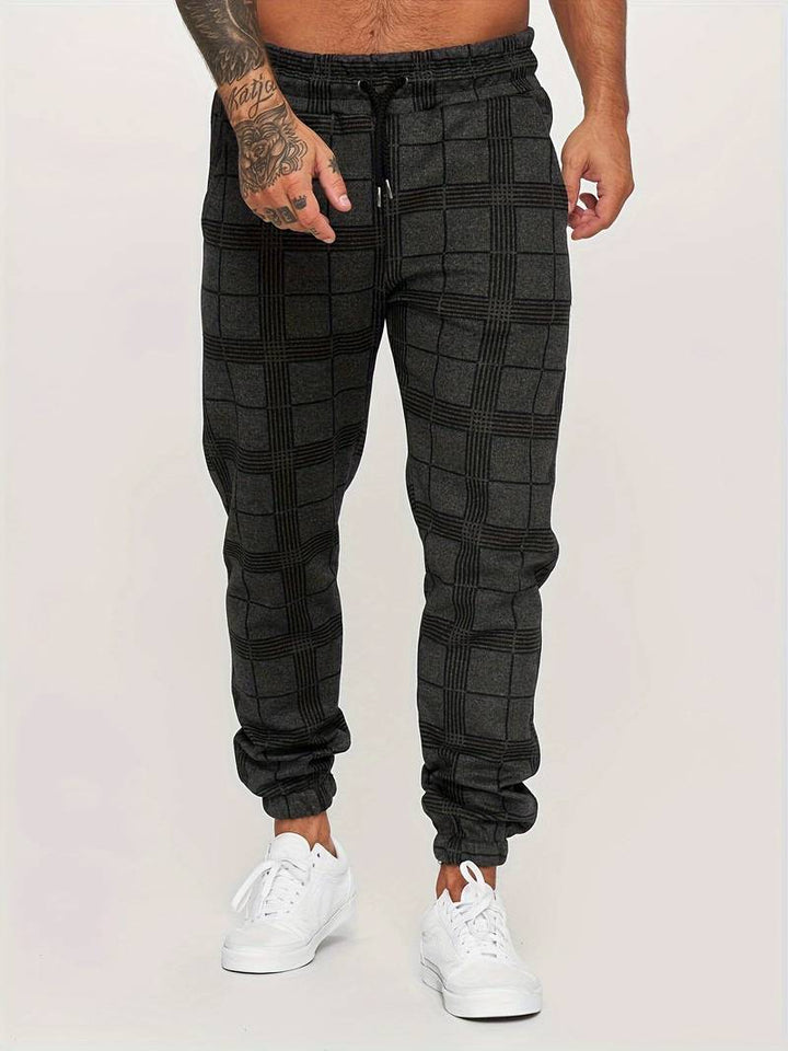 Pantalones deportivos de hombre a cuadros – Edición de otoño Elian
