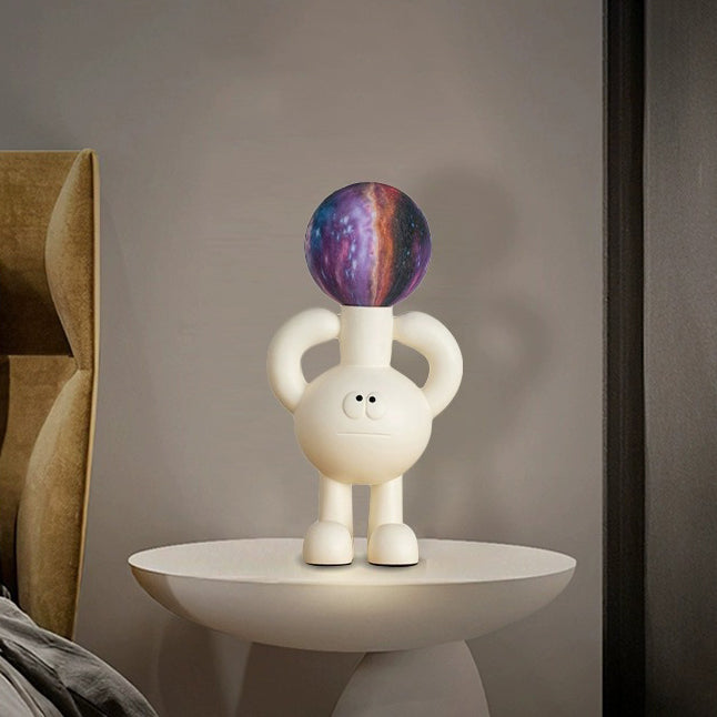 Playful table lamp with glass ball - Glombra