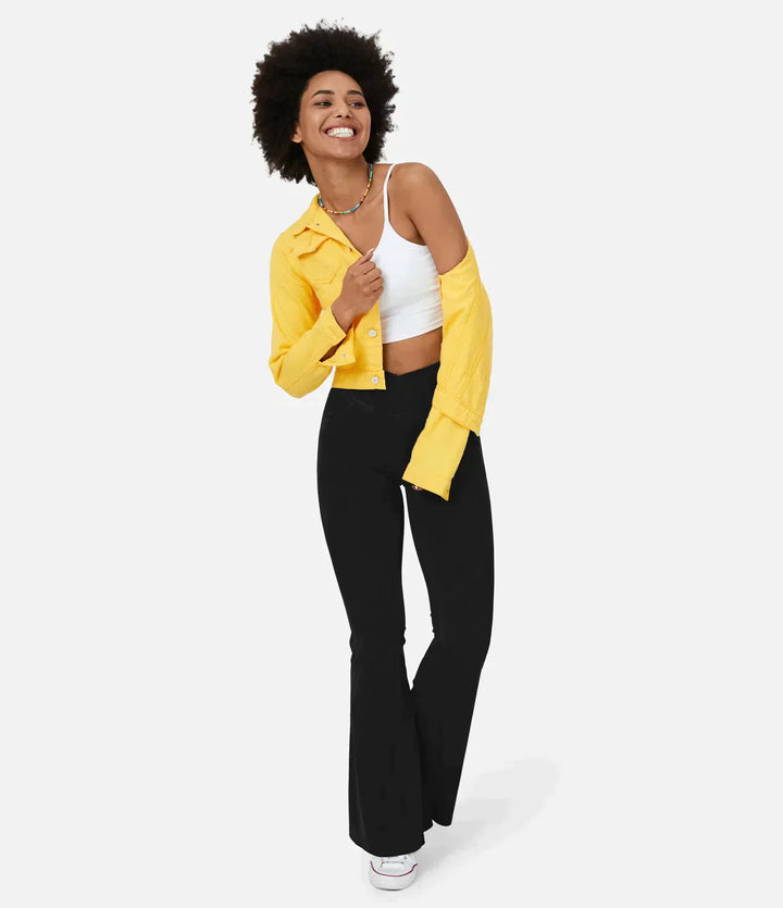 Jeans bootcut elegantes para mujer - Rosa