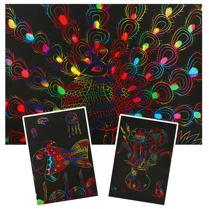 Scratch card set with magical rainbow colors – ColorBurst