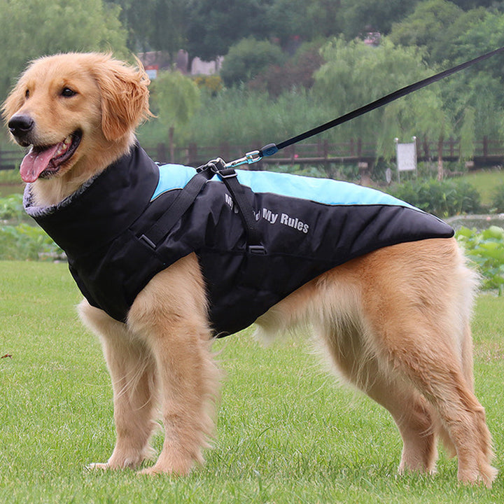 Reflektierende Hundejacke mit Geschirr - GlowPaw
