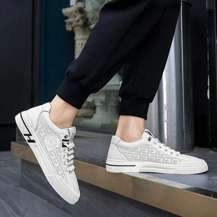 Men's Sneakers Made of Perforated Leather with Lightweight Construction – Ethan