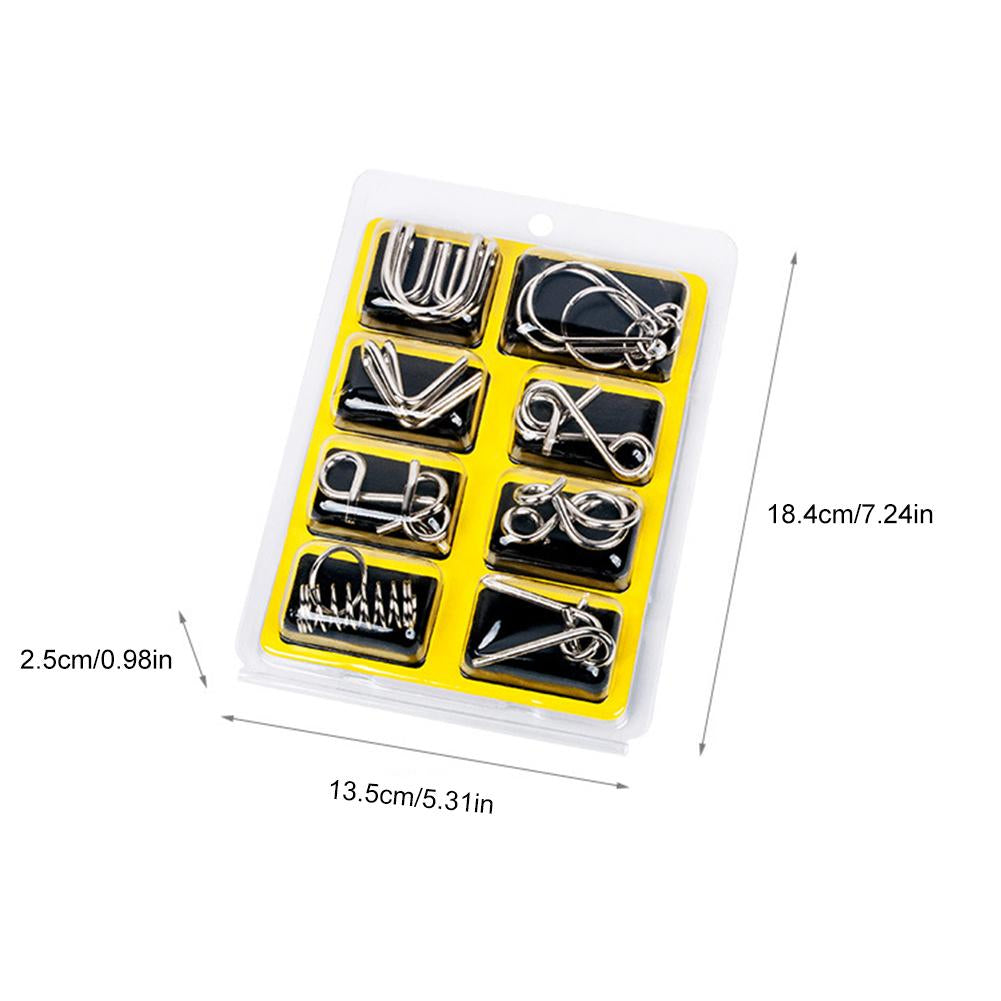 Set of Metal Puzzle Rings – BrainTwist