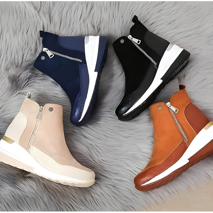 Orthopedic Leather Women's Ankle Boots - Emma