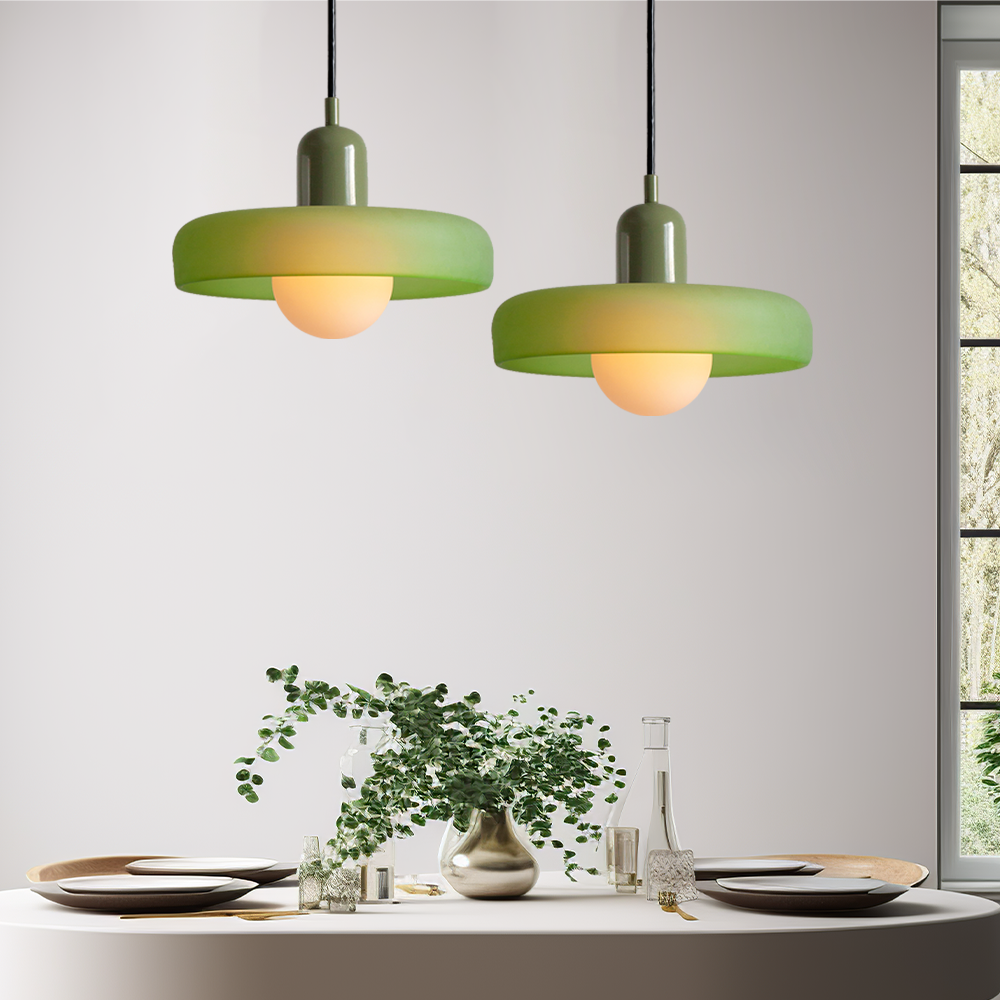 Colorful pendant lamp in Bauhaus style - StiloGlas