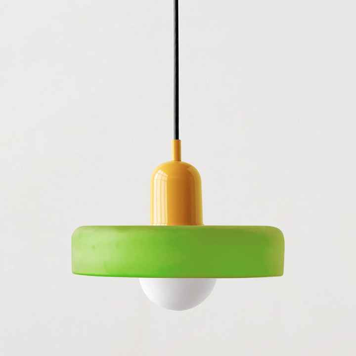 Colorful pendant lamp in Bauhaus style - StiloGlas