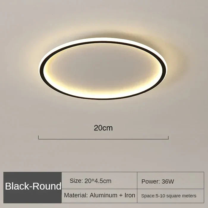 Scandinavian Round Ceiling Light - AuroraSphere