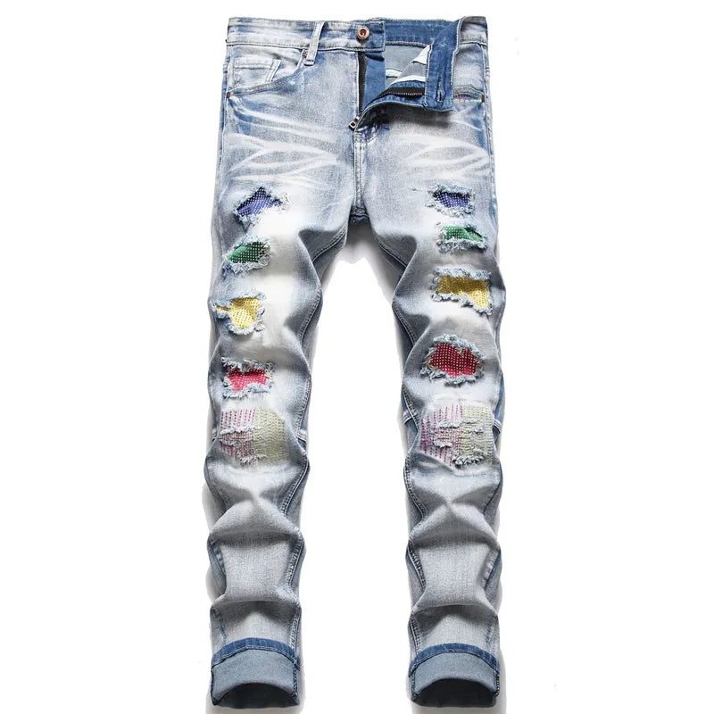 Vaqueros rasgados de moda para hombre - Jaxon