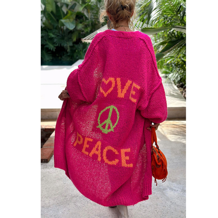 Chaqueta de punto larga de moda - Sofía