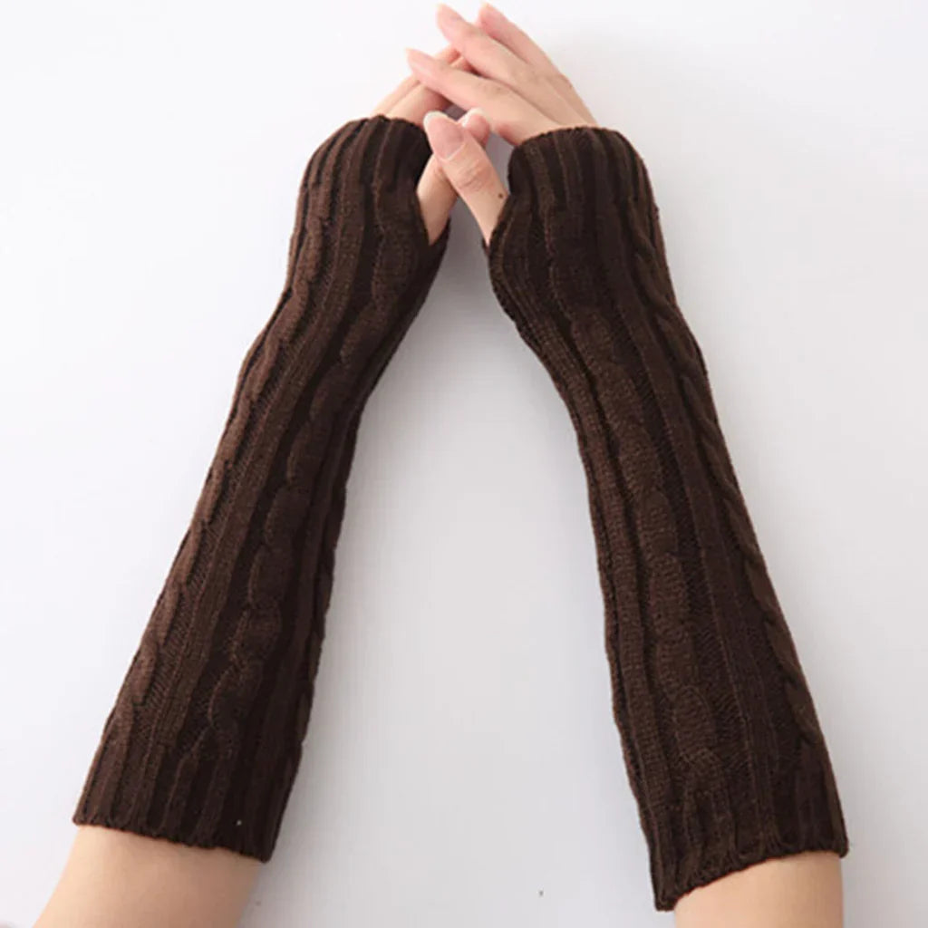 Lange fingerløse strikhandsker - FlexiWarm