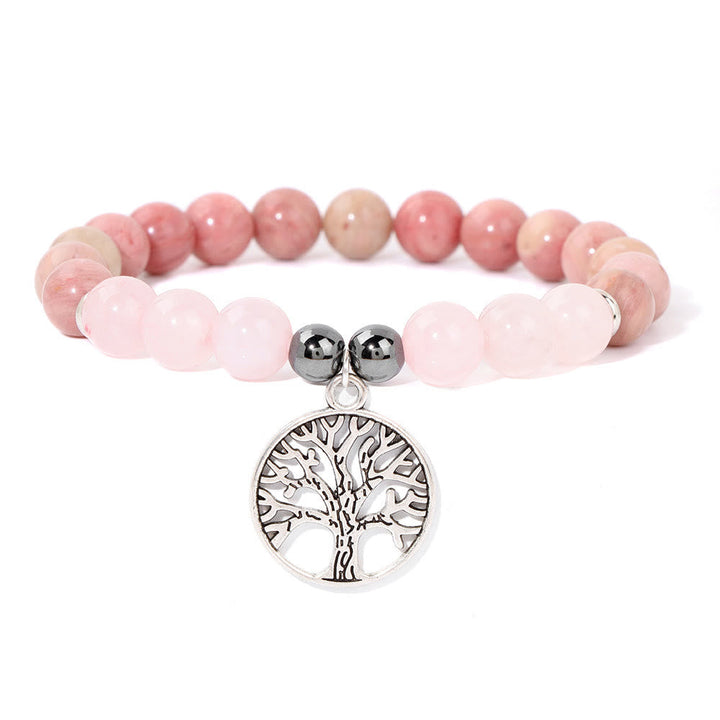 Naturligt krystal-livstræ-armbånd – Mila