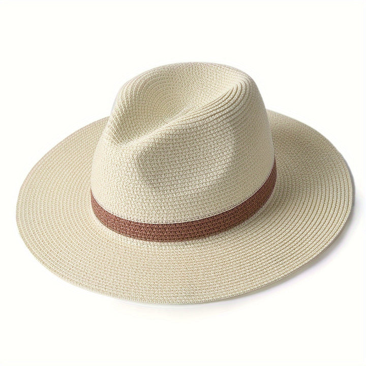 Trendiger Sonnenhut mit breiter Krempe für Damen & Herren – SunShield Panama