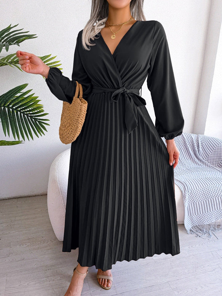 Elegant maxi dress with wrap look – Celina