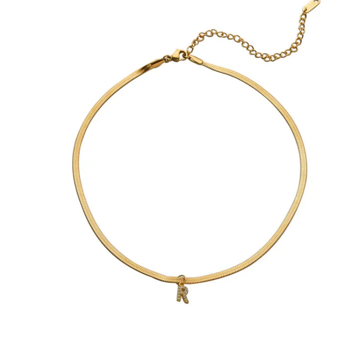 Golden Initial Necklace – Ella