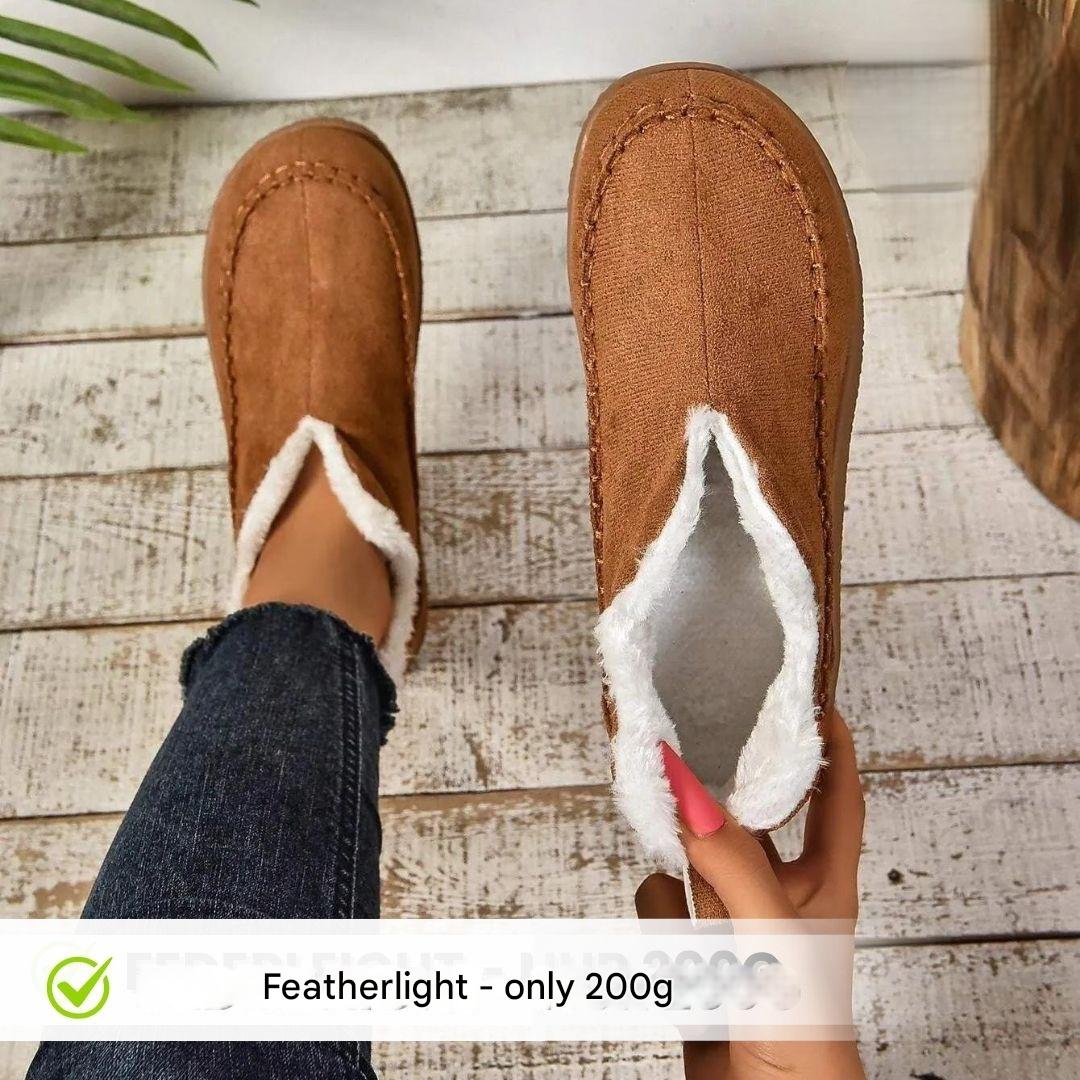 Barfodshus-sko med fleecefor – Amalia