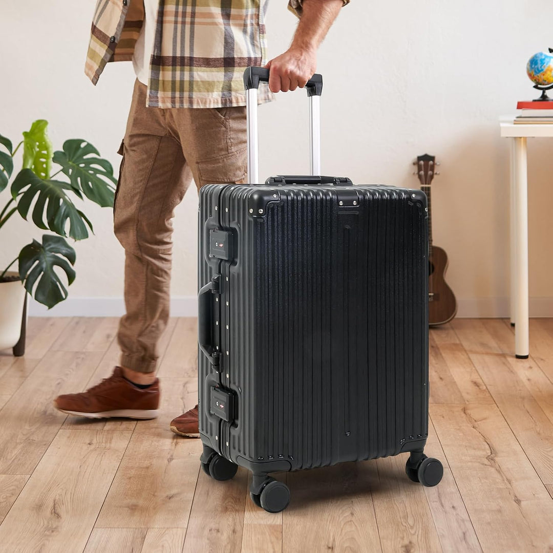 Aluminum Frame Carry-On Luggage with TSA Lock and Quiet Wheels