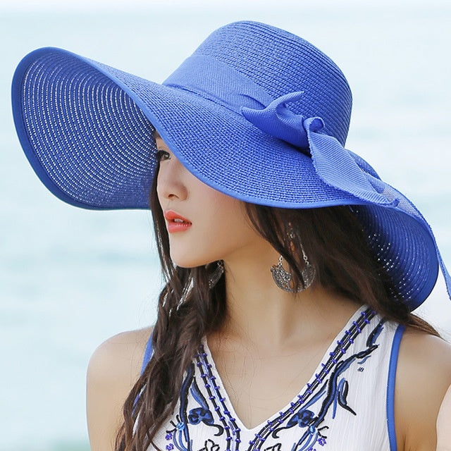 Sombrero de paja para mujer con protección solar – Candy