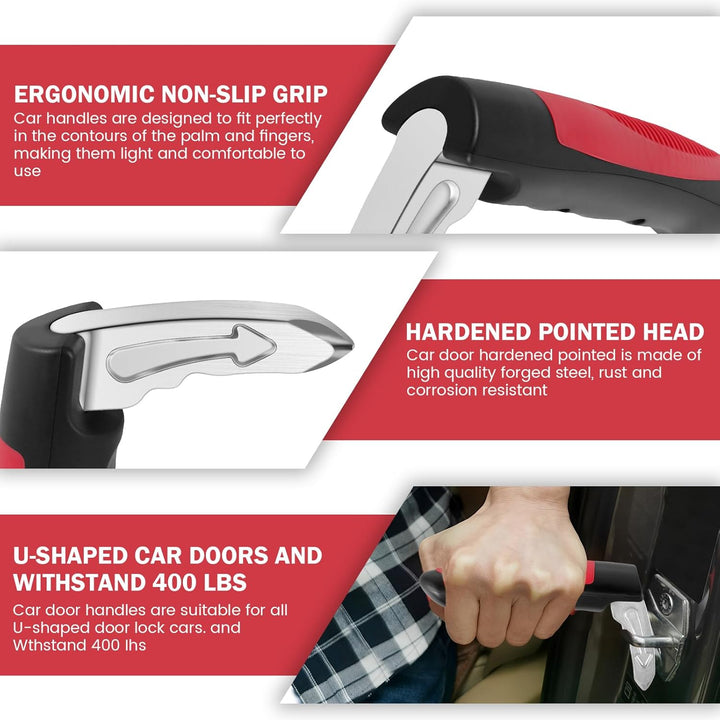 2 Pieces Car Assist Handles with Emergency Tools – Moventa