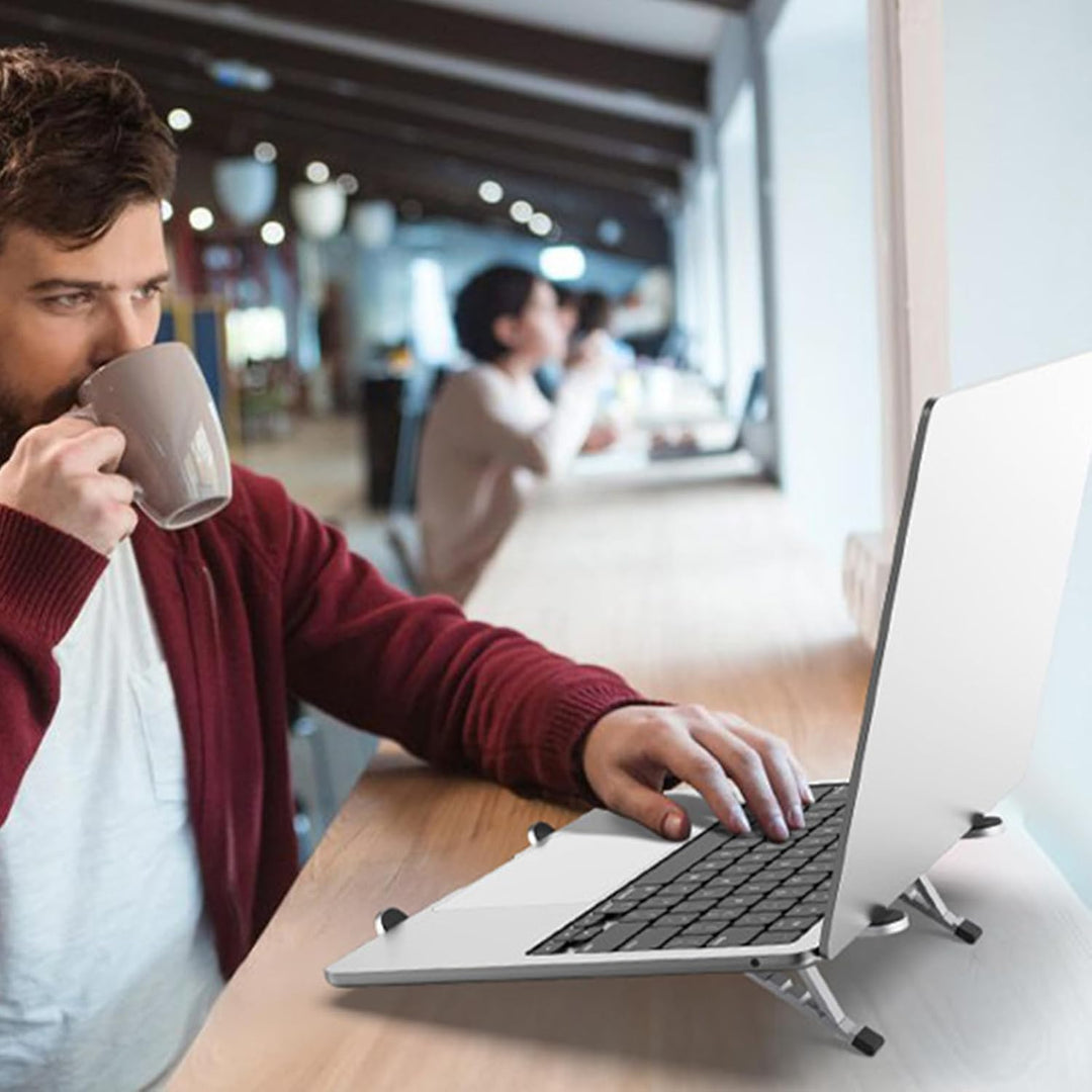 Justerbar bærbar computerstander – foldbar køleholder til bærbare computere til kontor og rejser – Orvane