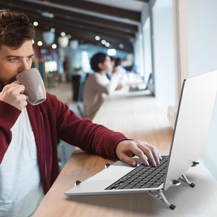 Justerbar bærbar computerstander – foldbar køleholder til bærbare computere til kontor og rejser – Orvane